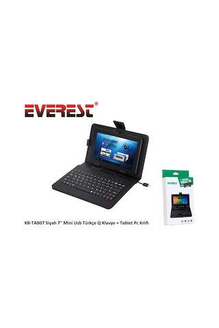 Everest Kb-tab07 Siyah 7" Mini+micro Usb Tr. Q Klavye + Kılıf