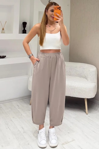 Fiolin Soft Touch Modal Kumaş Şalvar Pantolon Bej