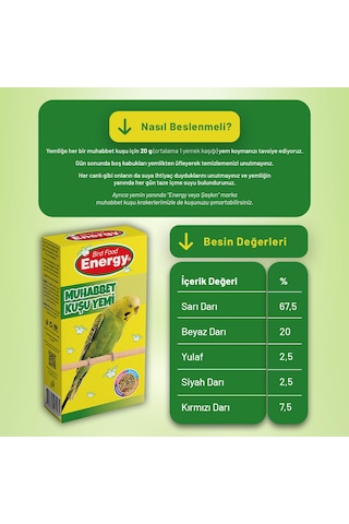 Energy Muhabbet Kuşu Yemi - 3 Adet 300 G