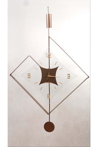 Eksen Bronz Modern Bablo Premium Duvar Saatleri Bronz