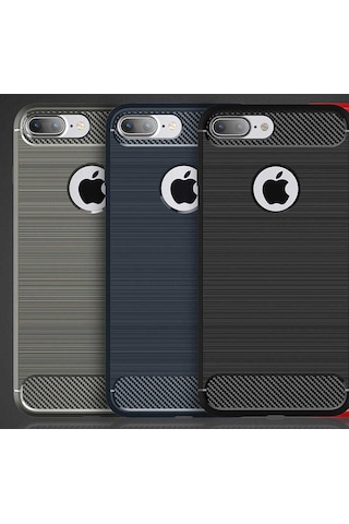 Apple Uyumlu iPhone 8 Plus Kılıf Zore Room Silikon Kapak Lacivert