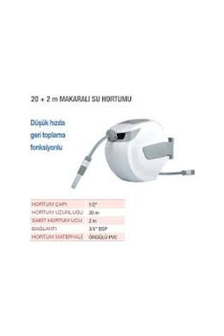 Yama 20+2 M Makaralı Su Hortumu Yhms20