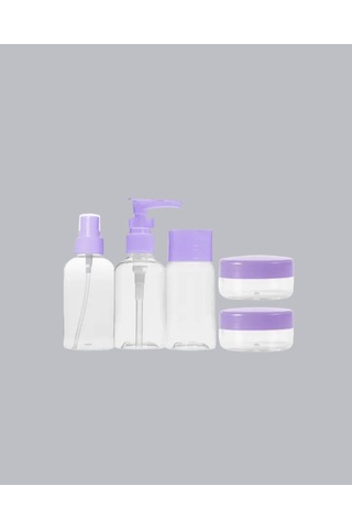 Seyahat Banyo Seti 5 Parça 30 Ml Şişe Sprey Şampuanlık 2 Krem Kutusu Çantalı Renkler Karışık - Mh-hs7377-1340