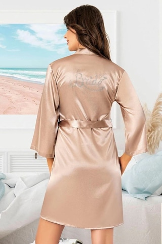 Faal 5911 Kadın Saten Bride Sabahlık-vizon Vizon