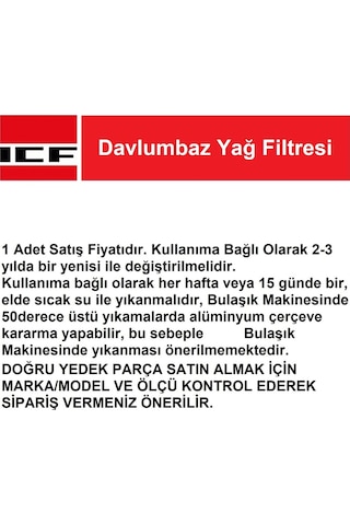 Icf Davlumbaz Filtresi Aspiratör Tel Filtre 27,5X33,5Cm - 372081041