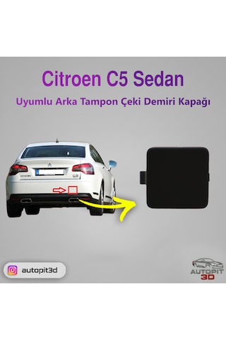 Citroën C5 / C5 Iıı 2008 Uyumlu Sedan Arka Tampon Çeki Demiri Kapağı