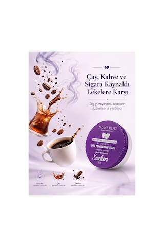 Smokers Beyazlatıcı Diş Temizleme Tozu Aktif Karbon Etkili Nane & Mentol - 50 Gr
