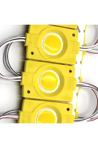 Tekli Su Geçirmez 12 Volt 2.4 Watt Modül Led Sarı 10 Adet