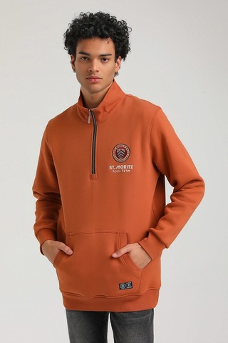 New World Polo Kiremit Slim Fit Half-zip Sweatshirt 23fwm64064-kıremıt Kiremit