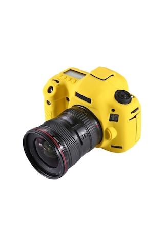 Sones Canon Eos 5d Mark Iıı / 5d3 İçin Puluz Yumuşak Silikon Koruyucu Kılıf Sarı
