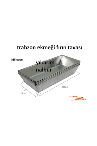 Trabzon Ekmeği 15x34 Fırın Tavası Puntalı İkili Uzun Taş Fırın Ta