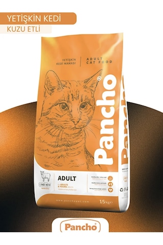 Pancho Kuzu Etli Yetişkin Kedi Maması 15 KG