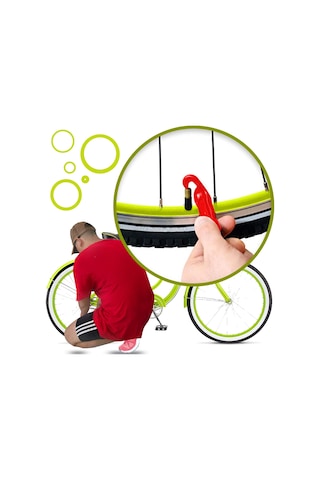 Bisiklet Lastik Demiri, Jant Kancaları Demiri Yerinde Tutar, Konfor İçin Ergonomik Şekil, Set