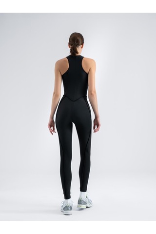 Lismina Sculpt Line Askılı Spor Tayt Tulum Siyah