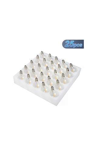 Tenfowee E12 Led G40 Ampul Seti 25'li - Ip44 Suya Dayanıklı, Sıcak Beyaz Işık, Cam Yapı, Enerji Tasarruflu