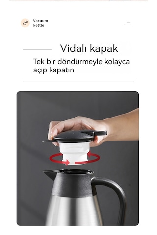 304 Paslanmaz Çelik Termos Termos 2.0l Vakum 24 Saat Yalıtım-zümr