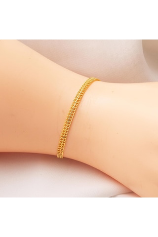 Bilezikci Örme Zincirli 14 Ayar Altın Bileklik BLISY14K21048 Sarı Altın