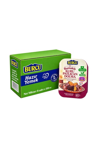 Burcu Zeytinyağlı Yaprak Sarma - Enginar - Kuru Patlıcan Dolma 200 Gr 24 Lü Set