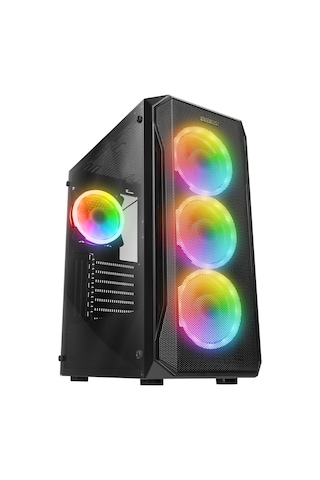 Everest X-Racer Peak 600W Temperli Camlı 4x12 CM Rgb Fan Mid-Tower Gaming Oyuncu Kasası