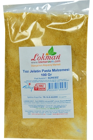Lokman Toz Jelatin Pasta Malzemesi 100 G