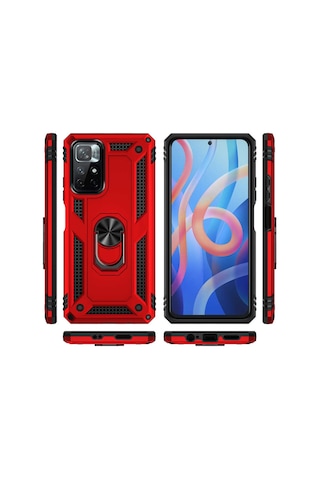 Xiaomi Redmi Note 11t 5g Kılıf Zore Vega Kapak Kırmızı