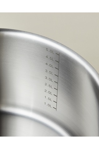 Hecha Paslanmaz Çelik Derin Tencere 24x13 Cm Silver