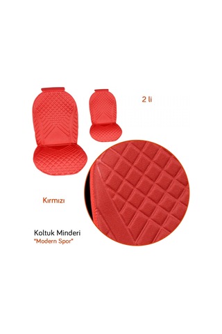 Carub Koltuk Minderi Modern Spor Kırmızı 2 Li Br4818104