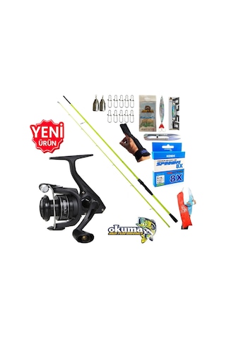 Okuma Revenger Rv-3000a 270cm 5-55gr Karbon High Tech Spin Olta Takımı Seti