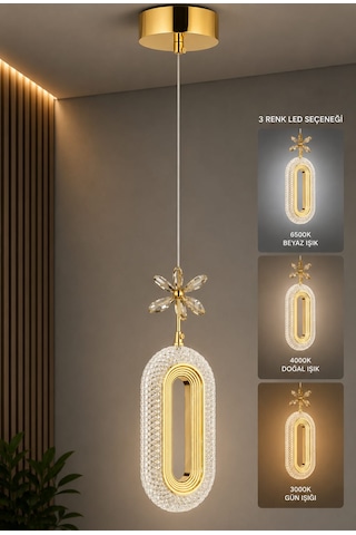 Serra Tekli Gold Ledli Led Avize 3 Renk Modu Oturma Odası Yatak Odası Led Avize Serra Tekli Gold Ledli Led Avize 3 Renk Modu Oturma Odası Yatak Odası Led Avize