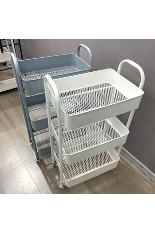 Reedark 3 Katlı Siyah Plastik Dolap, Ev Ofis Dormitory Kullanımı, Tekerlekli + Halka Takma, Çok Amaçlı Depolama Rafı - Yeni Model Siyah