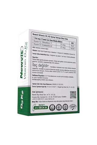 Newvit Vitamin D3 K2 Sprey 30 ML