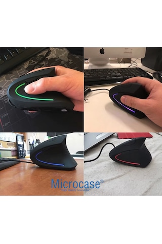Pilli Dikey Ergonomik Kablolu Mouse 800/1200/1600 Dpı - Al5178