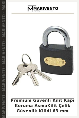 Premium Güvenli Kilit Kapı Koruma Asmakilit Çelik Güvenlik Kilidi 63 Mm