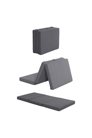 Neosleep Katlanır Yatak Yer Yatağı Misafir Yatağı Yoga Yatağı Kamp Yatağı Katlanır Yatak 10 Cm Kalınlık Neo009 Gri
