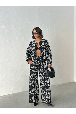 Verymoda Çiçek Nakışlı Fermuarlı Ceket F1948 Siyah