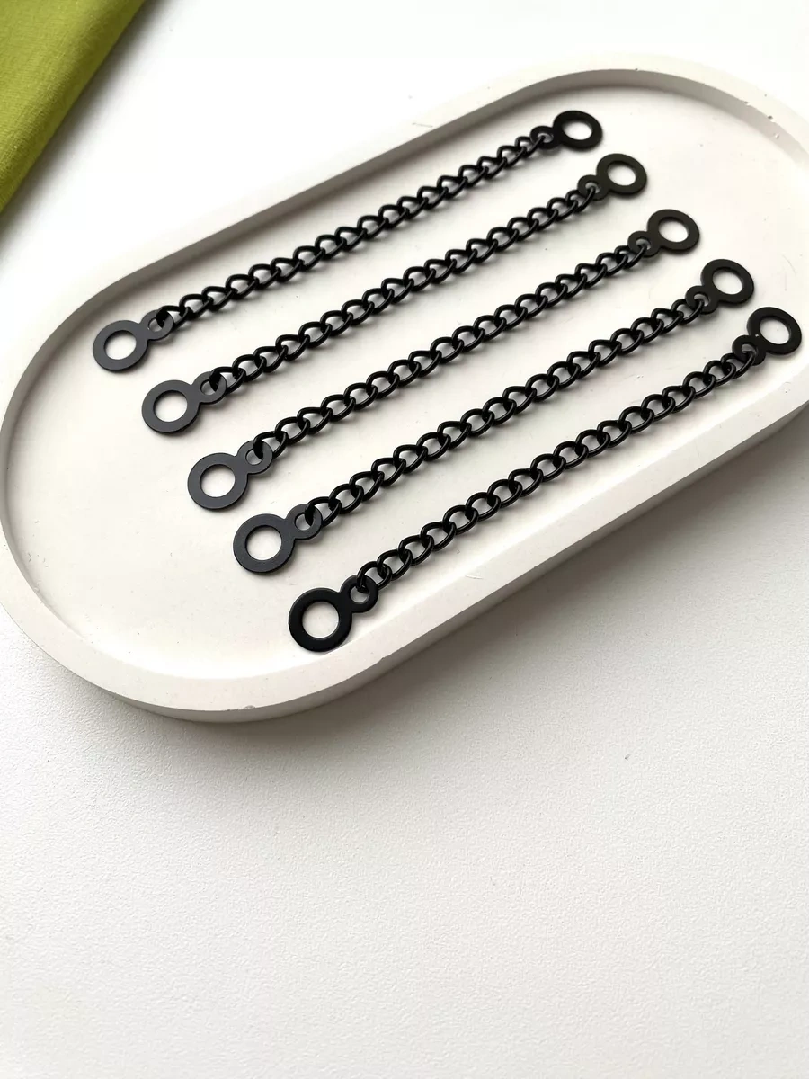 Siberiana Dikişli Zincir Elbise Askısı Siyah 5 Adet, Askılık Halkası 195375060 Siyah