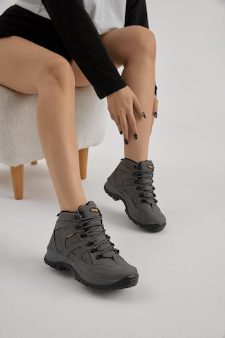 Rahat Kalıp Bağcıklı Unisex Füme Trekking Bot V2rts-0 Füme