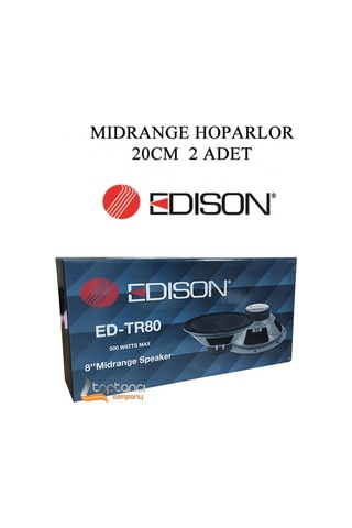 Edıson Ed-tr80 20cm Midrange Oto Hoparlör 500watt 100rms 2 Adet