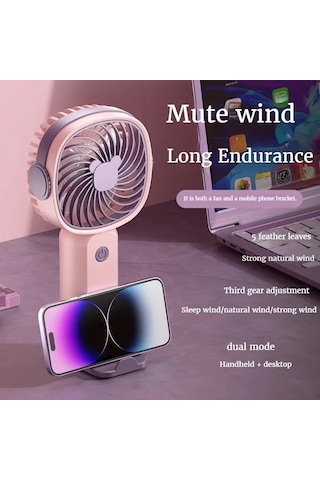 Ambition Mini Usb El Fanı Çok Fonksiyonlu Masaüstü Standı