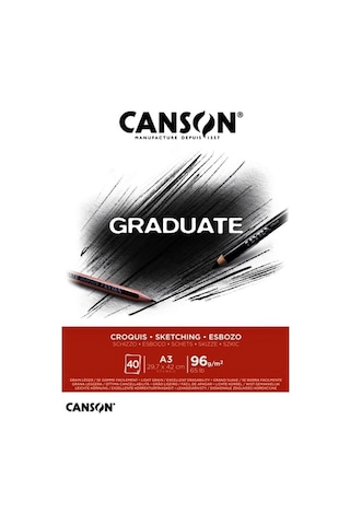 Canson Graduate A3 Sketching Blok 96gr 40yp