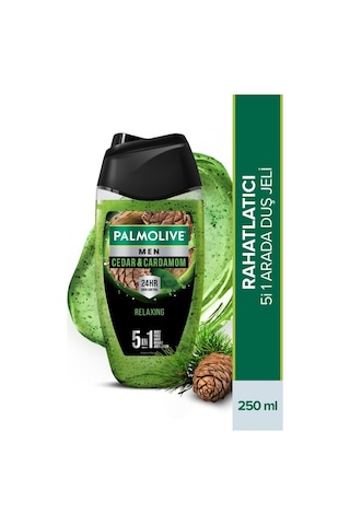 Palmolive Men Sedir Ağacı ve Kakule Kokulu 5in1 Erkek Duş Jeli 250 ML