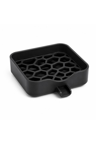 Lavabo Üstü Sünger Ve Sabun Düzenleyici Drenajlı Mutfak Lavabo Organizeri Petek Tasarımlı Siyah