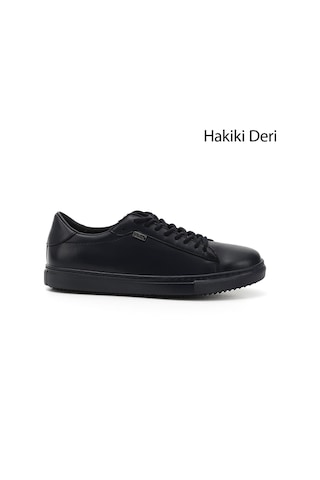 Gönderi R Lacivert Antik Bağcıklı Termo Taban Hakiki Deri Sneaker Lacivert