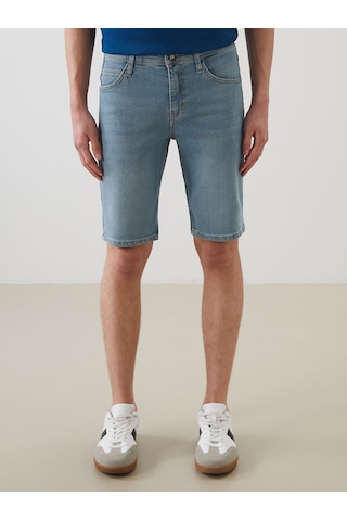 Lcw Jeans Yeşil Süper Skinny Fit Erkek Jean Şort