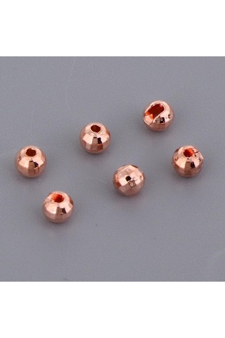 Homyl 25 Adet Oluklu Tungsten Sinek Bağlama Boncuk Perisi Bakır