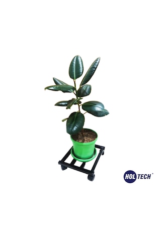 Metal Tasarım Tekerlekli Saksı Altlığı 30 Cm Taşınabilir