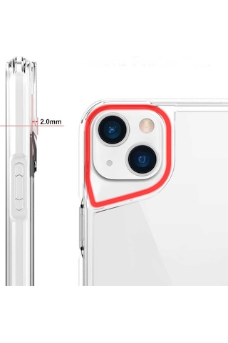Apple Uyumlu iPhone 13 Uyumlu Zore T-max Kılıf-renksiz Renksiz -