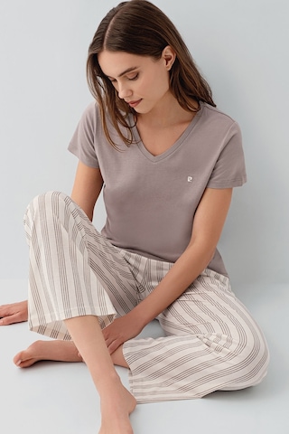 Pierre Cardin Kadın Kahverengi Pijama Takım Kahverengi