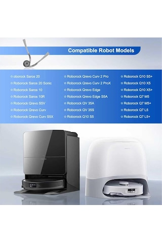 Roborock Qrevo Curv 2 Pro Uyumlu 2 Adet Yan Fırça