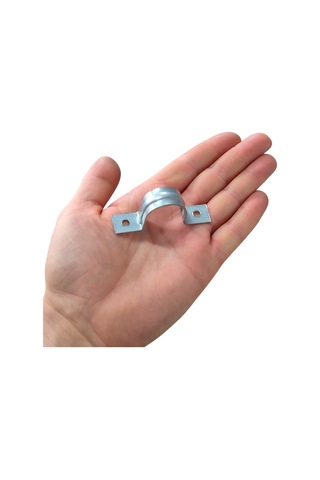 No:7 Çiftli Sac Kablo Kroşe 25mm Demir Köprü Metal Boru Tutma Bağlama Kelepçesi -10adet
